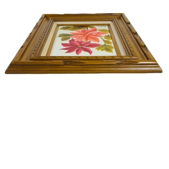 Timeless Hollywood Regency Original Floral Oil Painting Wall Art Wood Frame VTG - Picture 4 of 8